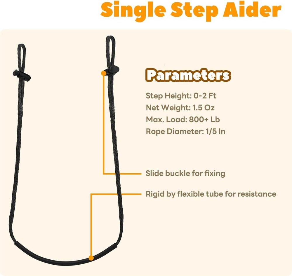 Ultra-Strong Lightweight Climbing Aider for Hunting