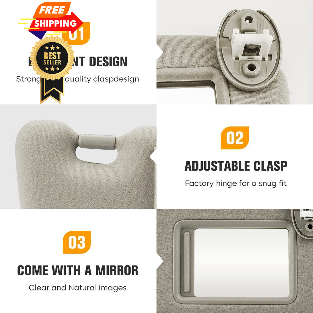 Left & Right Driver Passenger Side Sun & Right, Beige