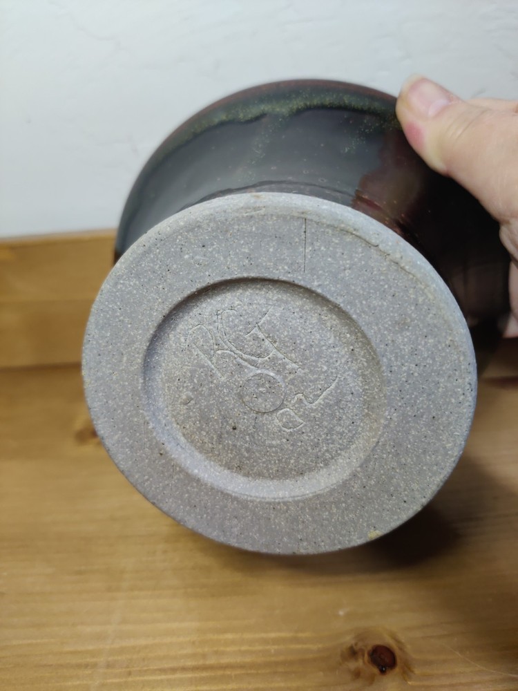 Studio Pottery Art 3 Ceramic 3.5" Bowl Signed RGT '02, 6" Diameter