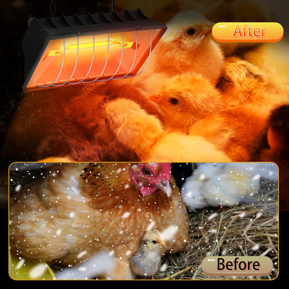 Chicken Brooder Heater Lamp 250W Brooder Heating Plate for Chicks Hanging Light