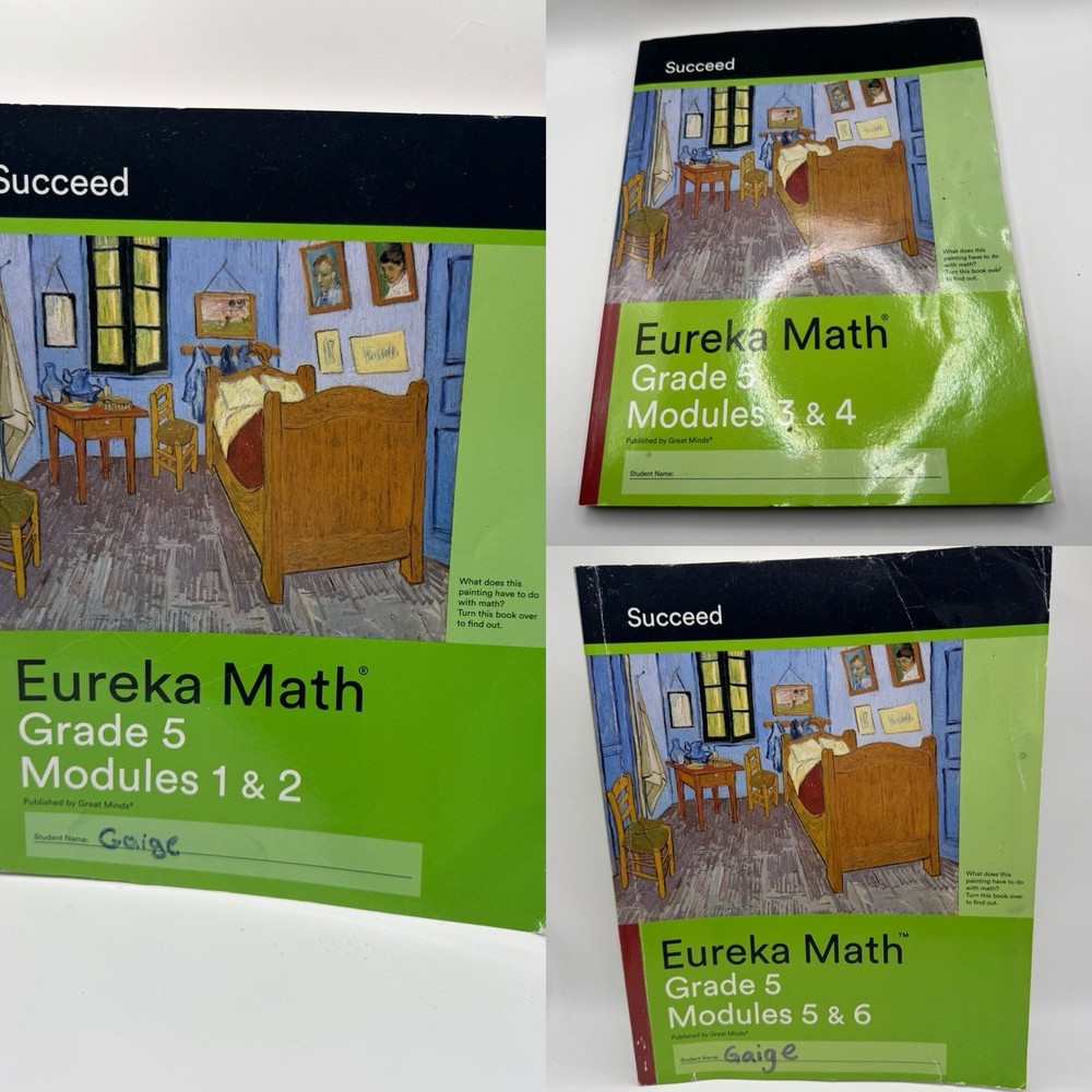 Eureka Math Grade 5 Modules 1-6 Workbook Lot 3 Great Minds Student Books
