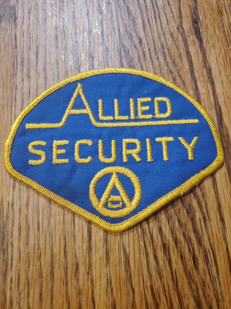 Vintage Allied Security patch badge crest.