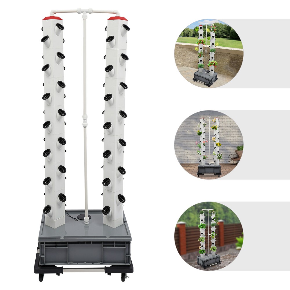 Hydroponics Growing System,56-Plants Indoor/Outdoor Vertical Tower System Kit