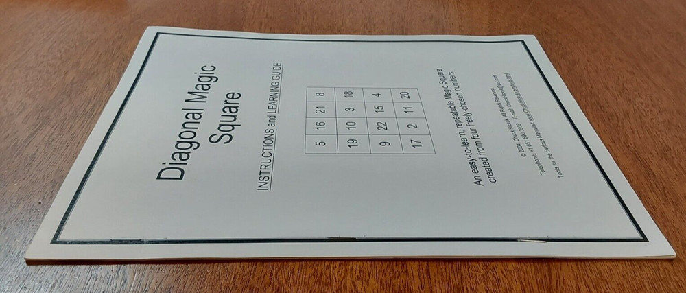 Diagonal Magic Square: Instructions Guide; Hickok, Chuck - Signed 73/250
