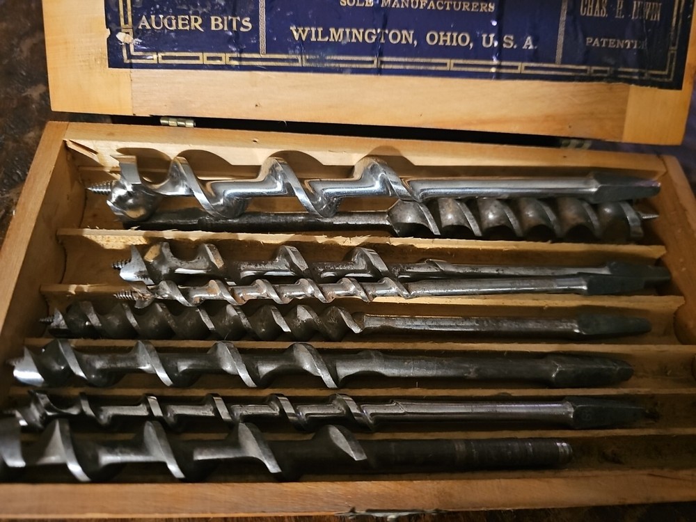 Irwin Auger Set 14 Quaters Solid Center Stem Auger Bits With Case 1887