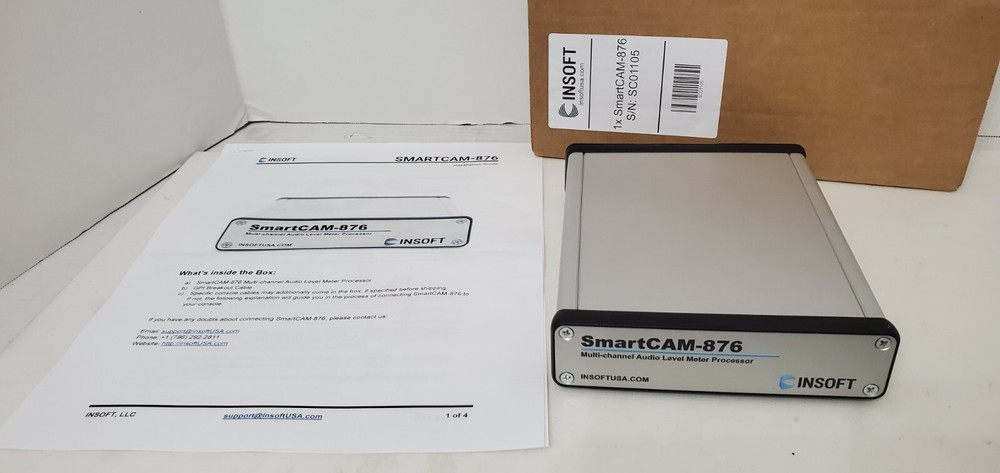 Insoft smartcam-876 multi-channel audio level meter New.