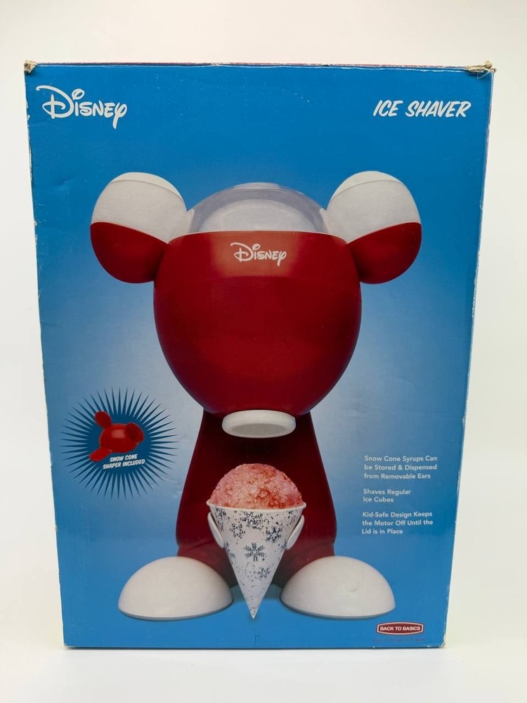 Disney Ice Shaver Snow Cone Maker Back To Basics Machine w Box Tested