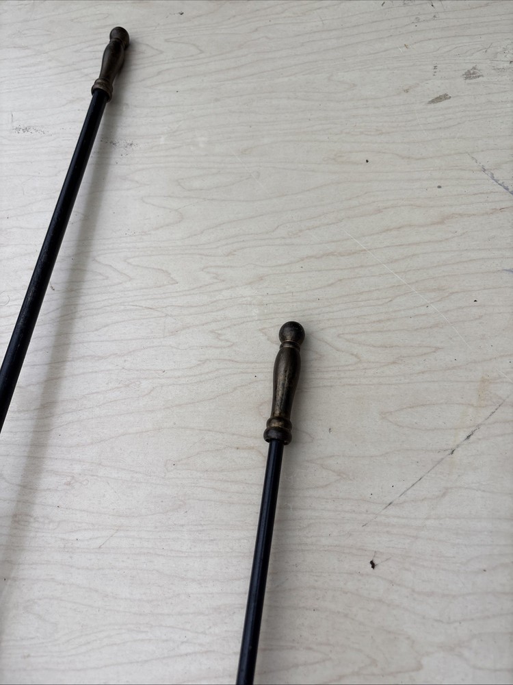 Vintage Mid Century Brass Handle Fireplace Tools Set