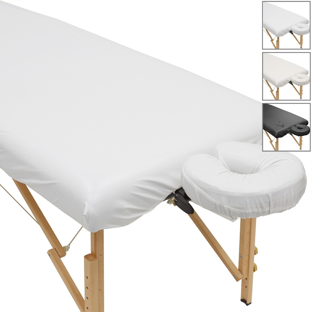 2pc Waterproof Massage Table Cover Set - Fitted Sheet and Face Cradle
