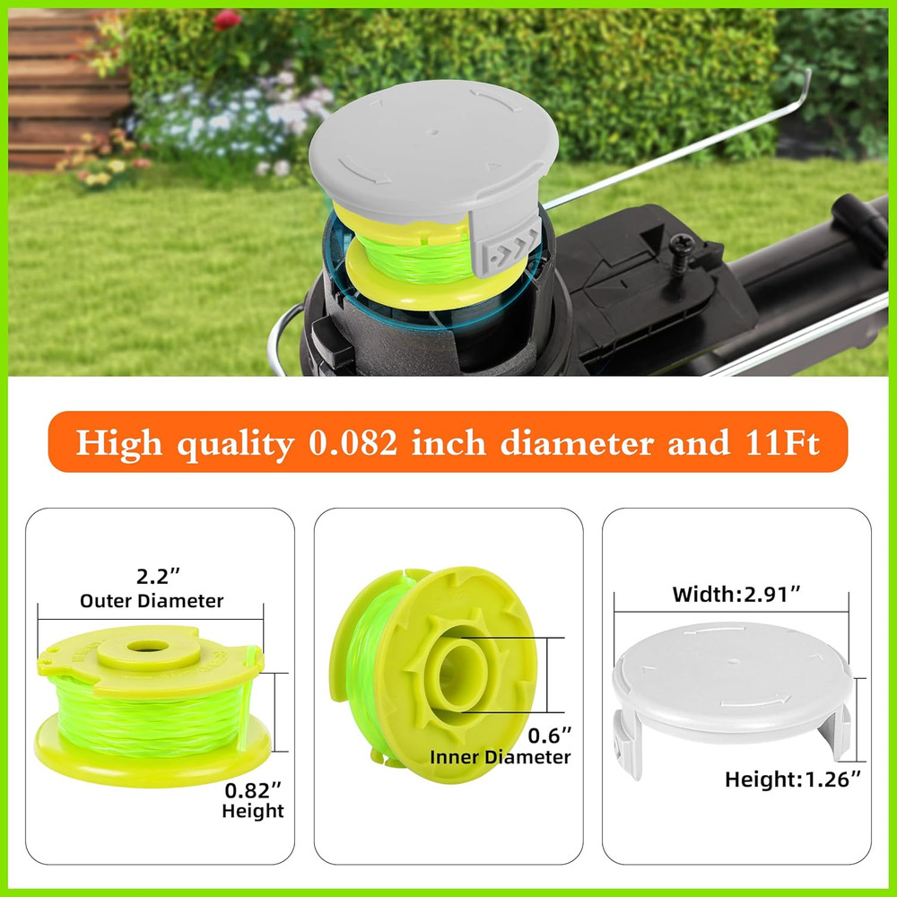 Weed Wacker String Replacement for Ryobi One Plus+ AC80RL3 0.08'' String Trimmer