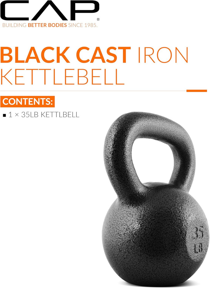 CAP Barbell Cast Iron Kettlebell - Coated Options, Singles and Sets, Multiple We