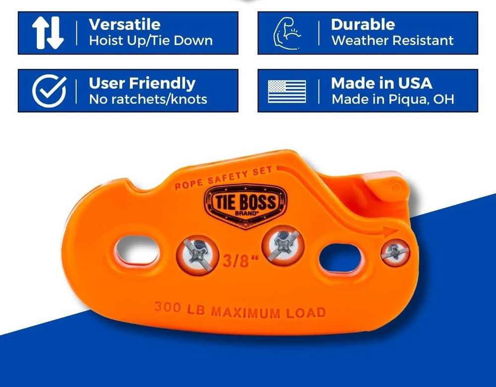 Self-Locking Block & Tackle Pulley Hoist System 300lbs Capacity with 35ft Rope