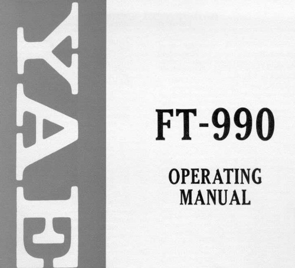 CDROM: YAESU FT-990 OPERATING & SERVICE MANUAL TECHNICAL SUPPLEMENT PDF