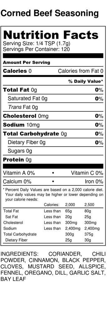 Corned Beef Seasoning
