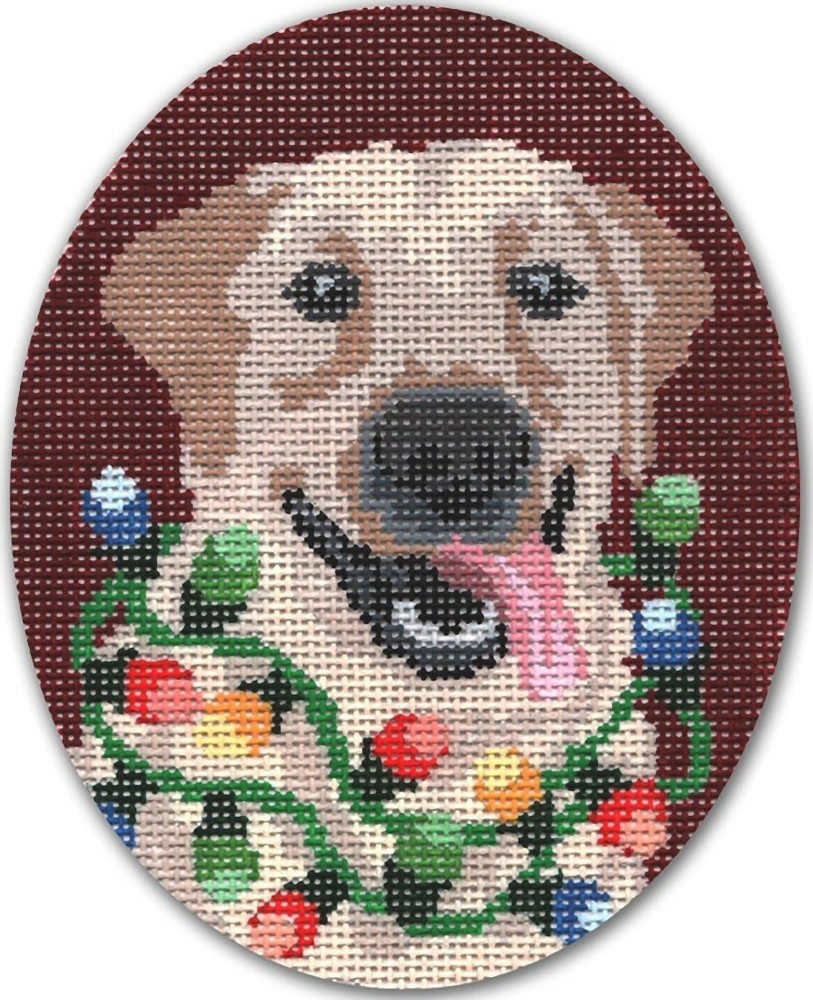 Needlepoint Handpainted CBK Happy Holidays 4x5