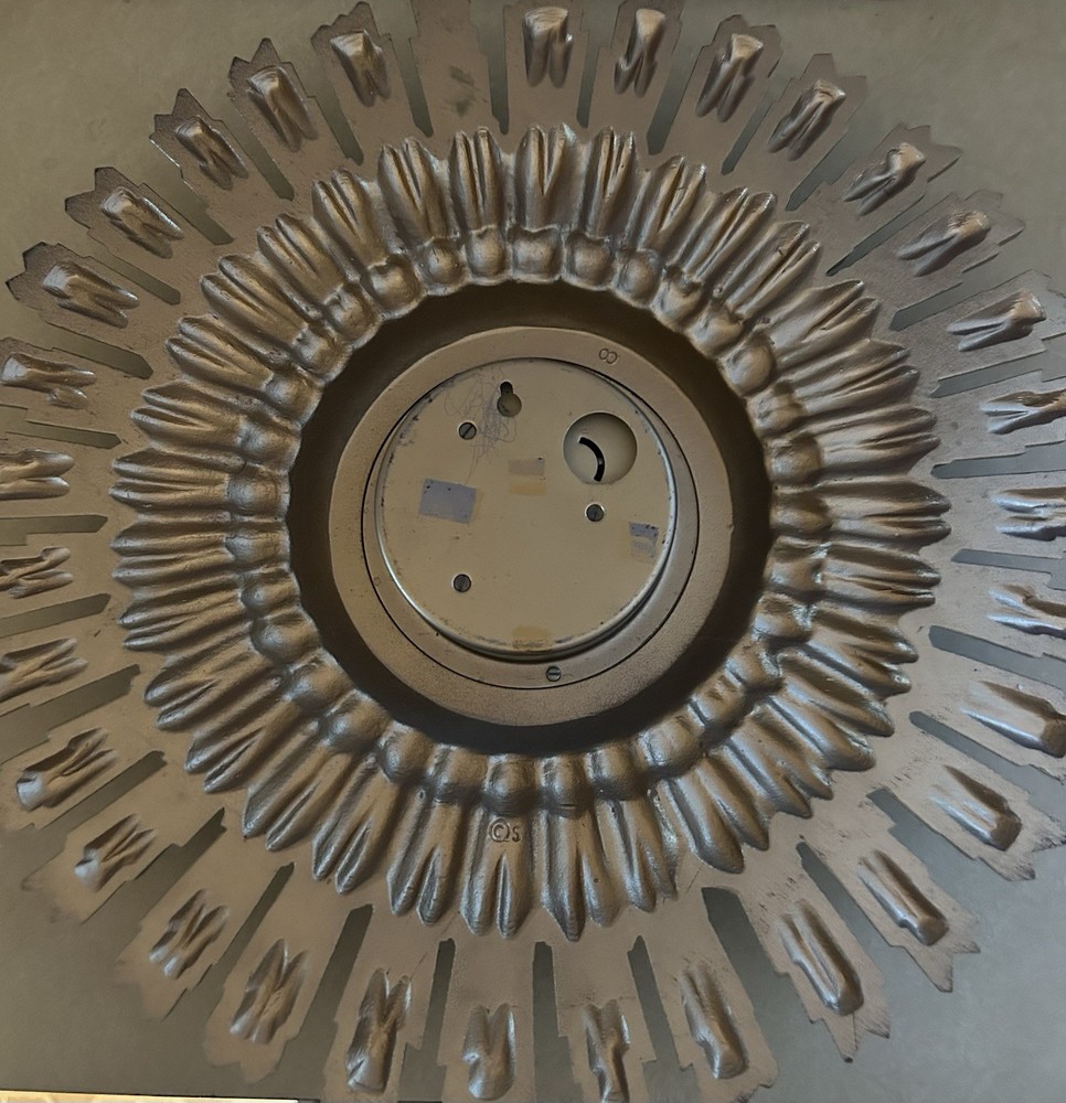 Vintage SYROCO 16" Sunburst Wall Clock (Working)