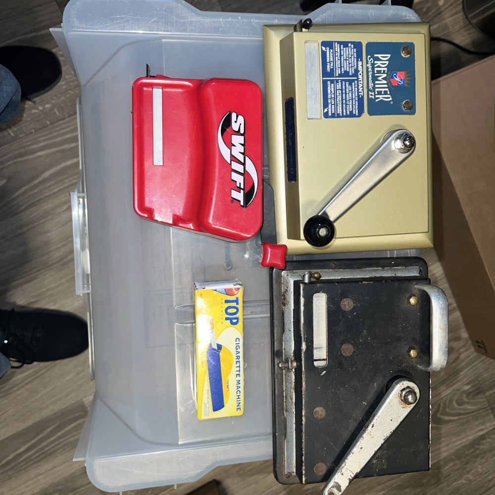4 Cigarette Rollers- Premier Supermatic 2 II Cigarette Making Machine + More