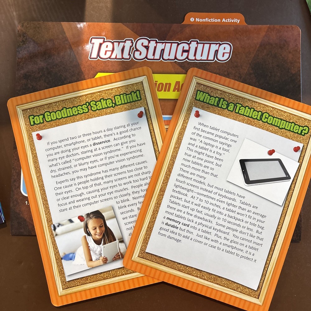 Finding Evidence Comprehension Kit Non-Fiction Text Structure ￼