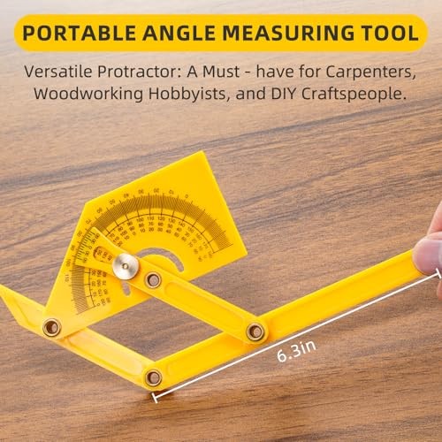 2 Pcs Protractor Angle Finders, Adjustable Protractors 0°-180° with Locking