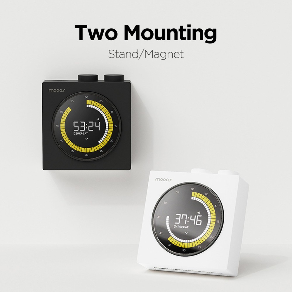 Time Loop Digital Visual Timer, Rechargeable Wireless, LCD Large Display, Por...