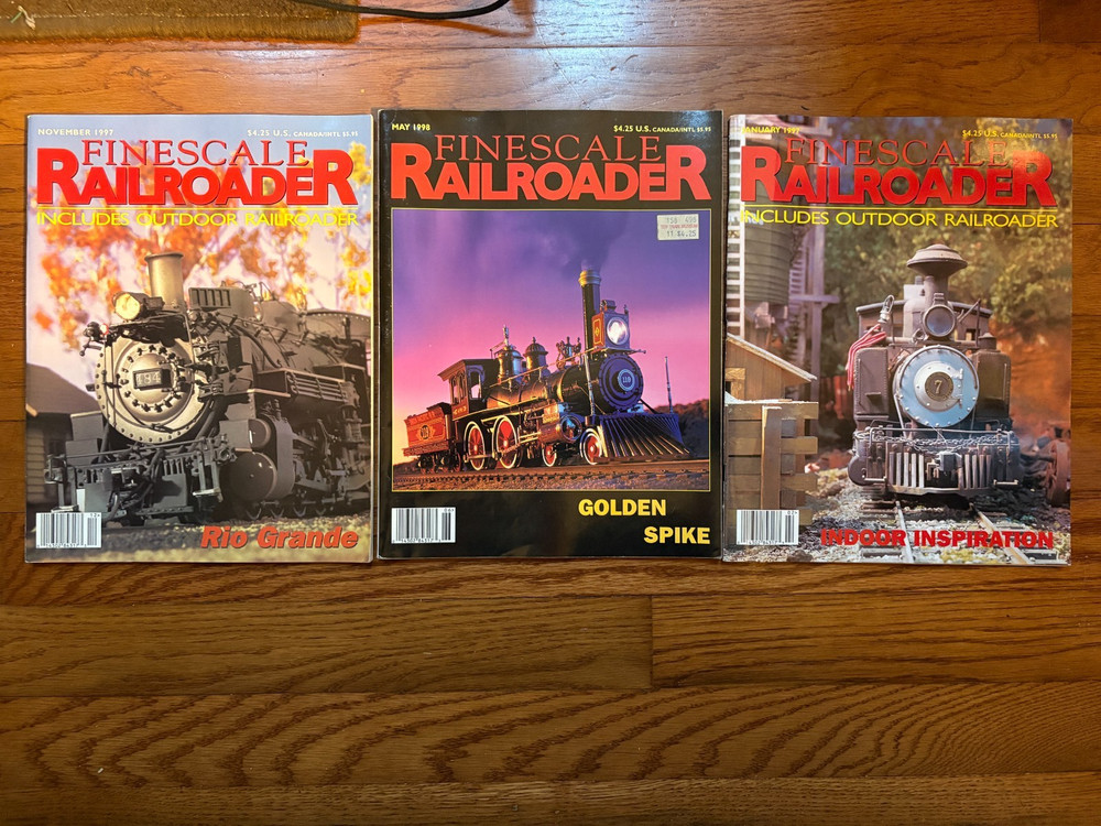 Finescale Railroader Magazine - 3 Issues 1997 and 1998