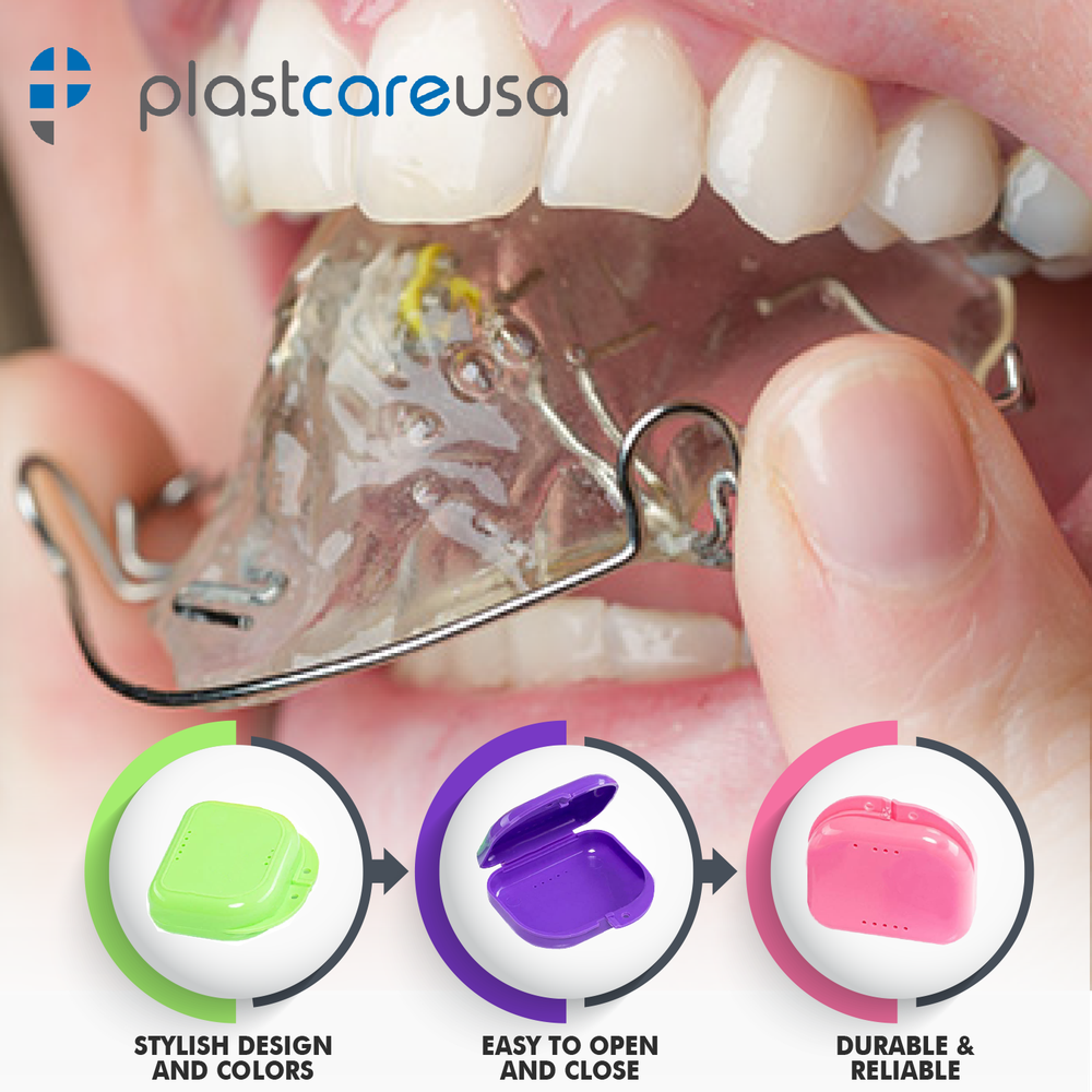 72 Sealed Assorted Dental Retainer Denture Case, Mouthguard Containers (6 Boxes)