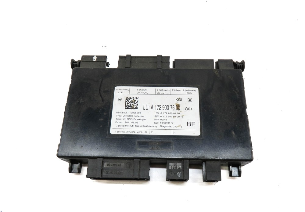 2012 MERCEDES E CLASS COUPE (W207) FRONT RIGHT PASSENGER SEAT CONTROL MODULE