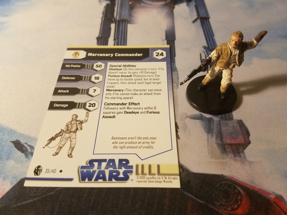 Star Wars Miniatures Imperial Entanglements 35 Mercenary Commander
