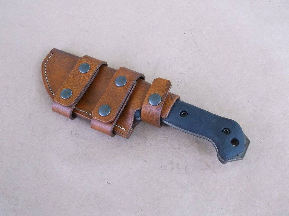 KA BAR BECKER BK-2 CUSTOM LEATHER SHEATH (SHEATH ONLY) !READ DESCRIPTION!