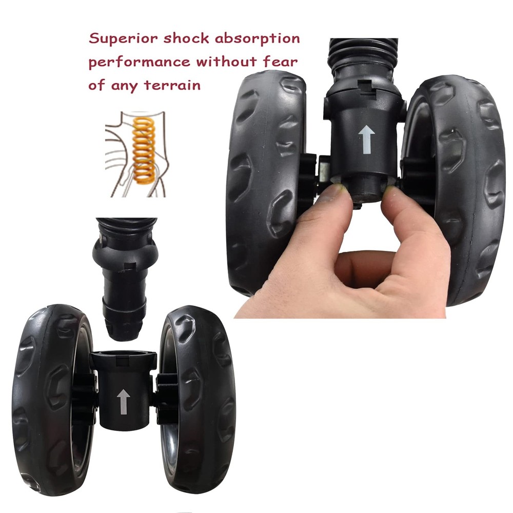 3 Wheel Pet Stroller Dedicate Wheel Set,Original,Fast disassembly,Replacement...