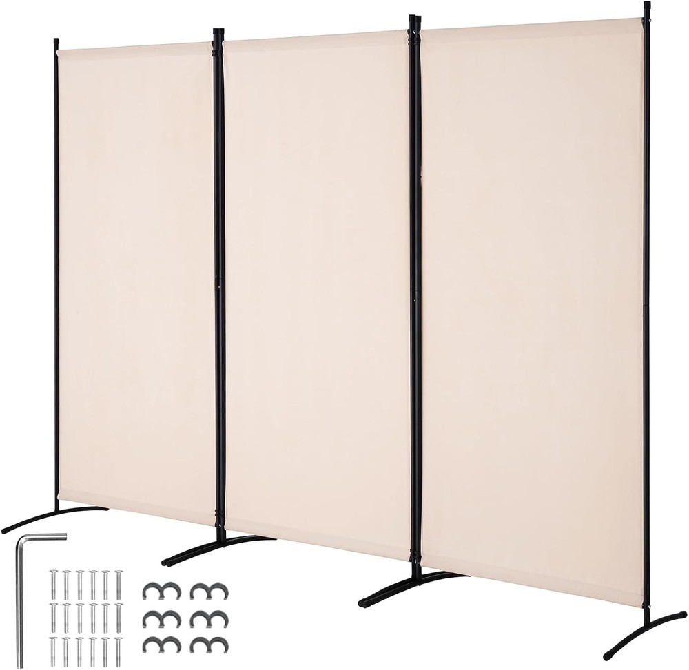 Room Divider 4 Panel Room Divider Folding Privacy Screen & Portable Partition
