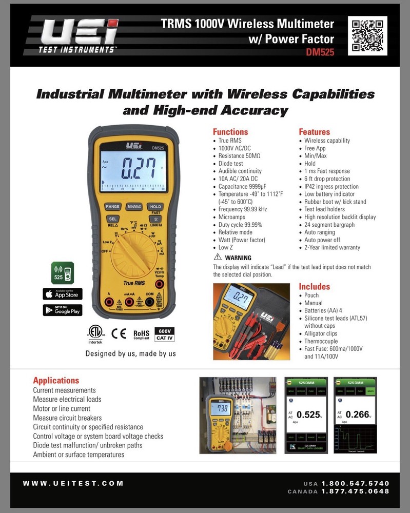 UEi DM525 - True RMS Digital Multimeter