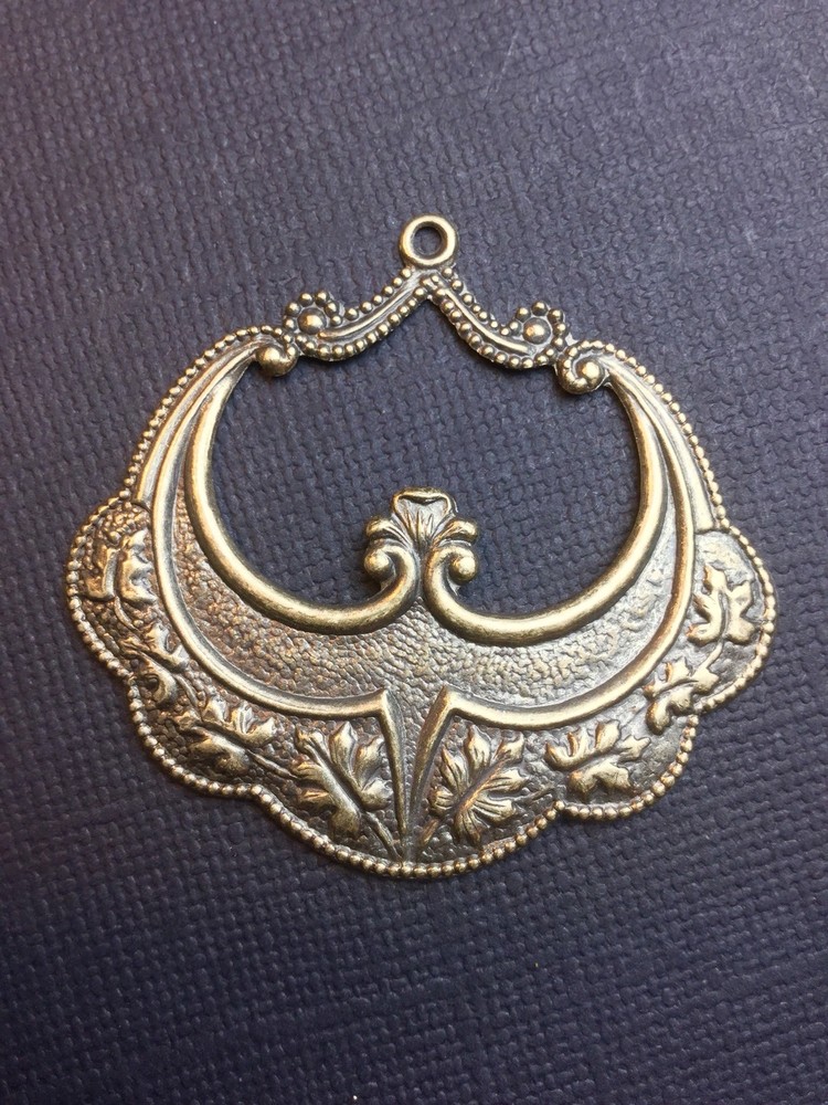 13923 2 Pc Brass Oxidized Victorian Dangle Jewelry Finding