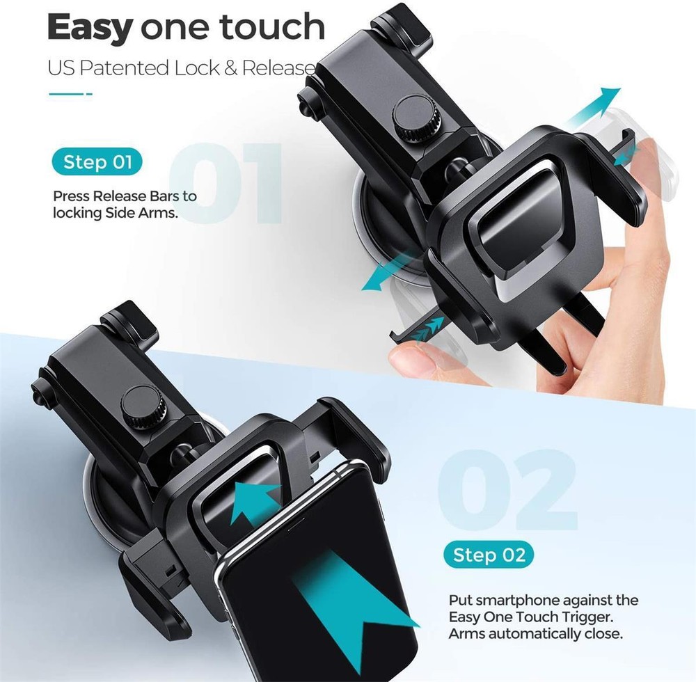 Mobile Cell Phone Holder Car Mount Universal 360° Windshield Dashboard Air Vent
