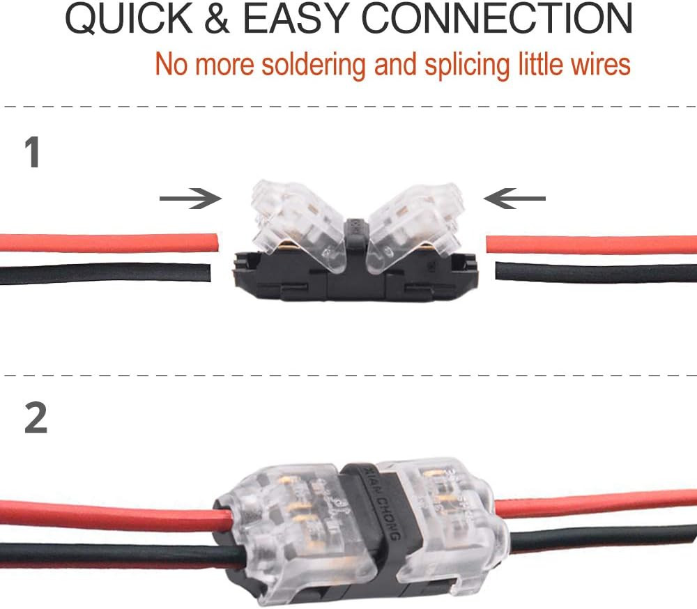 Low Voltage Wire Connectors, Brightfour 12 Pack Quick Solderless Wire Splice Con
