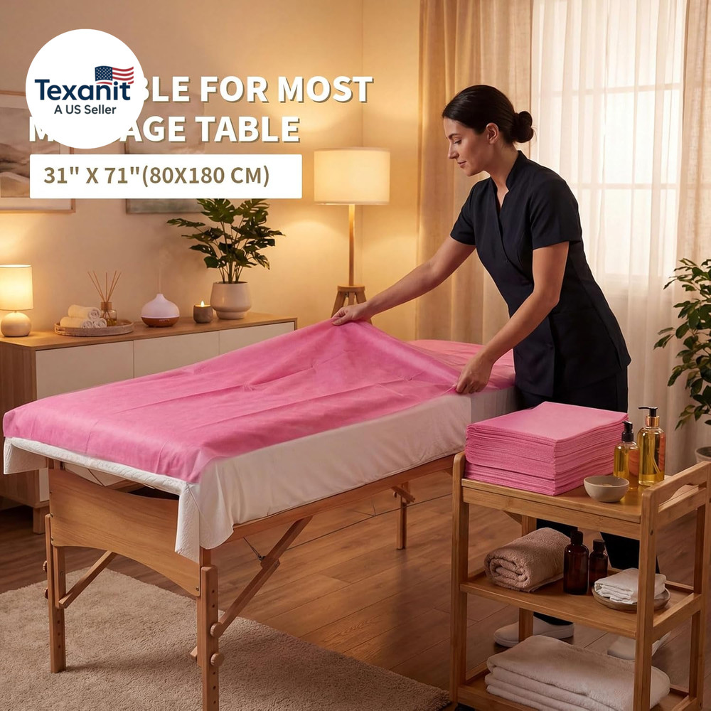 Massage Table Sheets Disposable Spa Table Bed Covers -100 PCS 71"X31" Non Woven