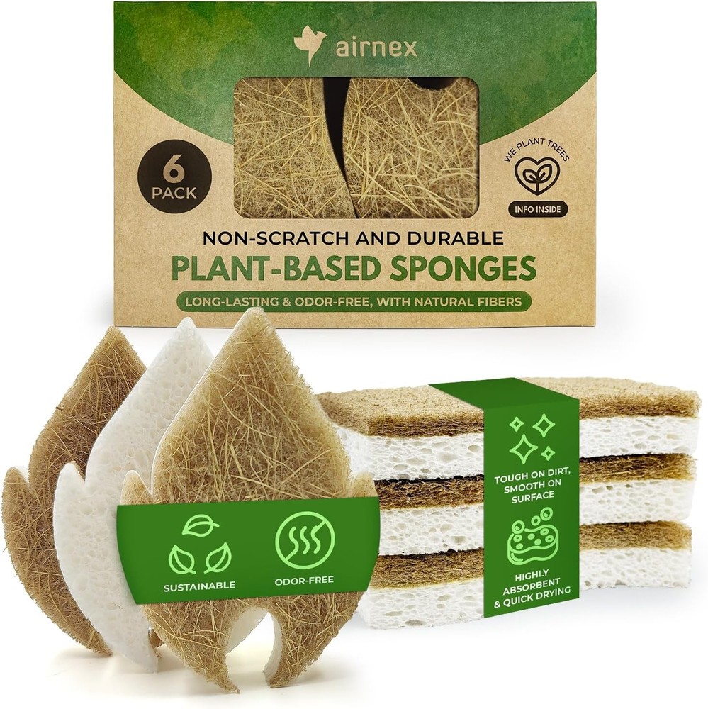 Natural Kitchen Spons - Biodegradable Cellulose & Coconut