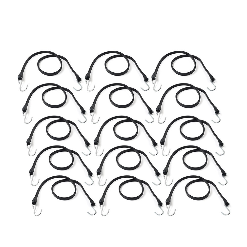 41" Heavy Duty 41" Rubber Tarp Straps Tie Down Bungee Cords With Hooks