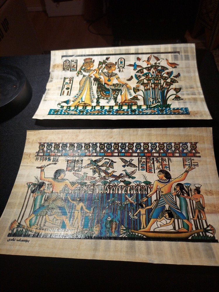 Set of 2 egyptian Papyrus
