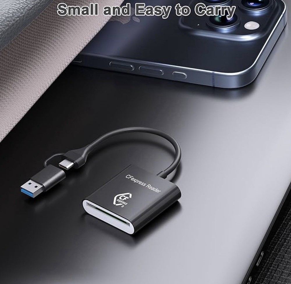 CF Express Type B Card Reader with USB 3.2 (Gen 2) 10Gbps, USB-C & USB-A