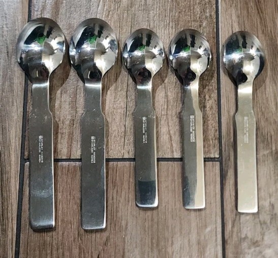 Stanley Roberts OBLIQUE Stainless Flatware SPOONS TEASPOONS Korea 5 PIECE SET