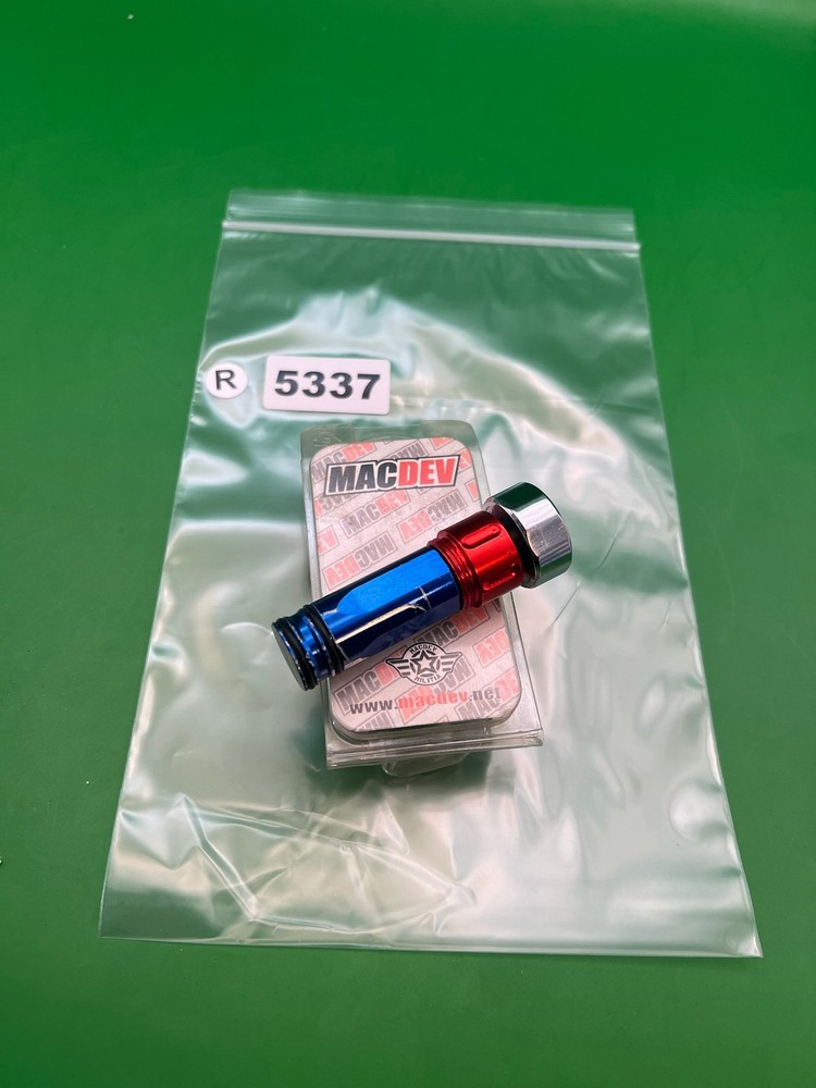 MacDev MF Mini Pressure Gauge Blue Red Silver