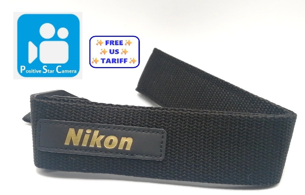 🎦👀✨Unused✨ Nikon Black Camera Strap 40mm From JAPAN