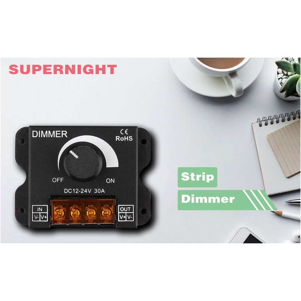 DC 12V-24V LED Dimmer Adjustable Brightness Switch For LED Light Strip