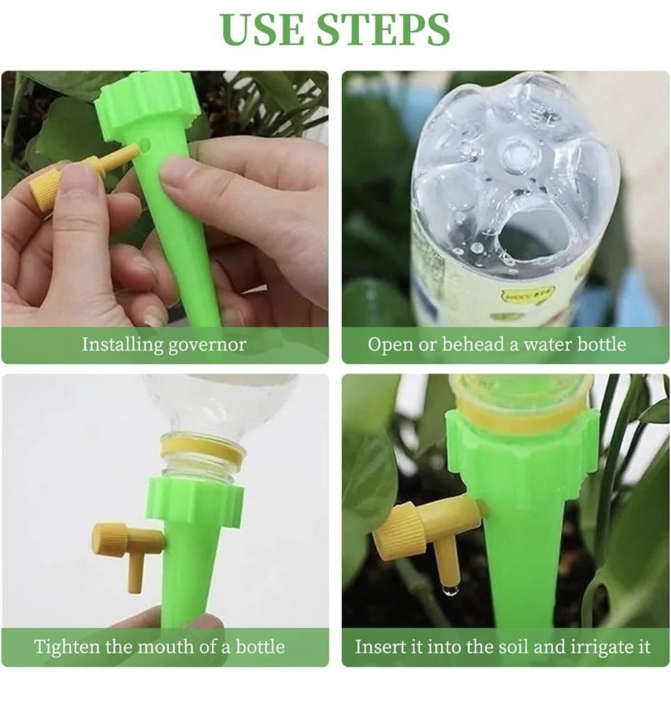 12pcs Automatic Irrigation Drippers With Release Vacation Plant Self Watering