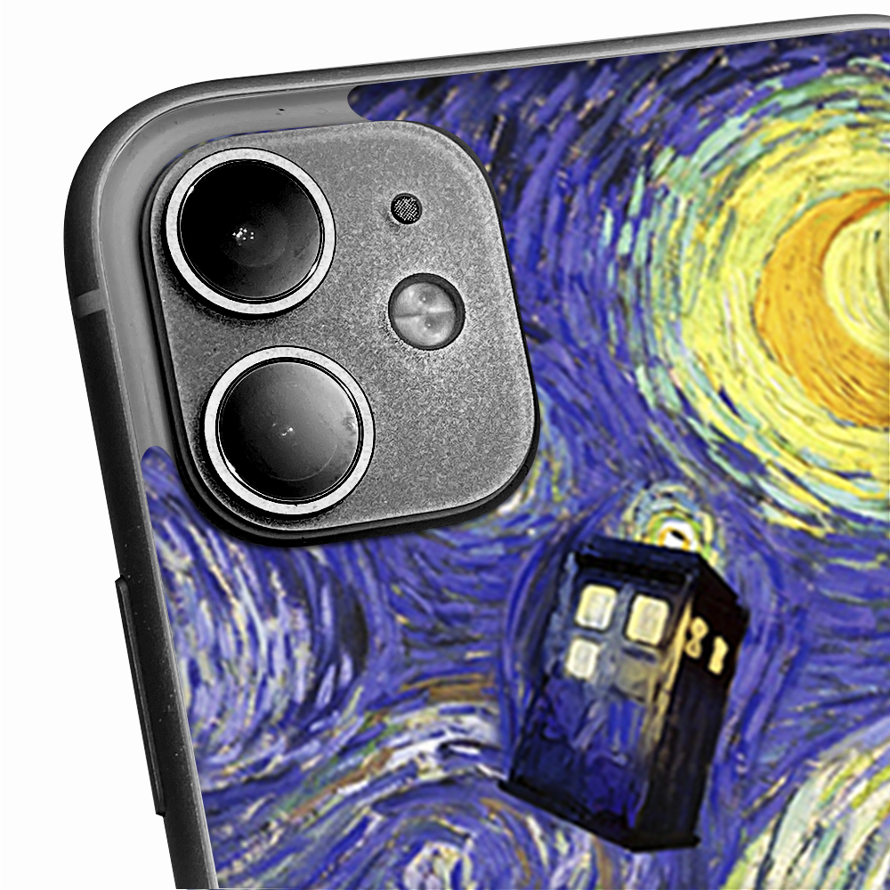 Skins Decal Wrap for Apple iPhone 11 - Tardis Starry Night