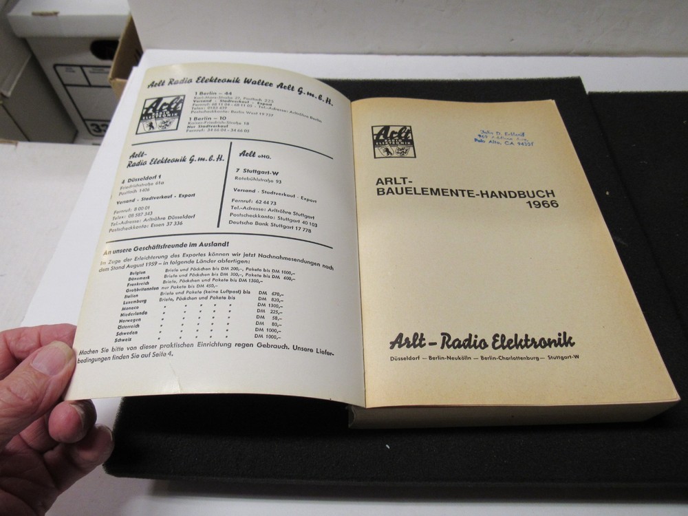 Arlt Component Handbook Diodes & Transistors c 1966 German Language Publication