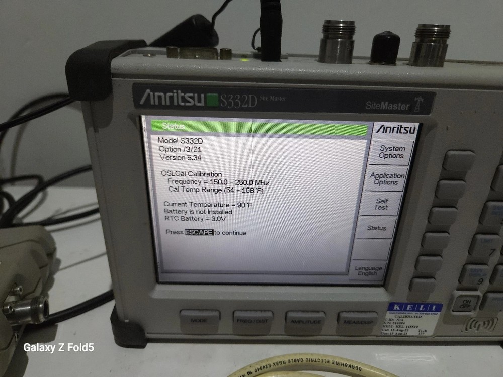 Anritsu S332D Site Master Cable & Antenna Analyzer optn3,21