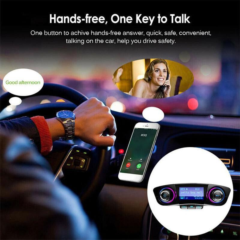 Car Wireless Bluetooth FM Transmitter Audio MP3 Stereo AUX Adapter USB Charger