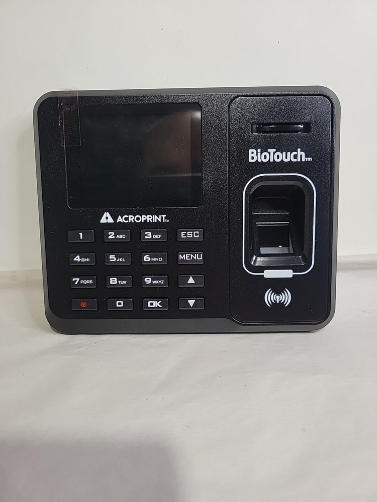 Acroprint BioTouch Time Clock Automatic Biometric Fingerprint OPEN BOX